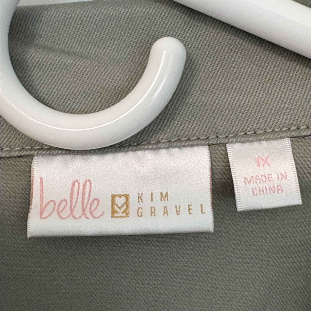 Belle by Kim Gravel Utility Jacket in Green Tea 1X - Picture 4 of 8